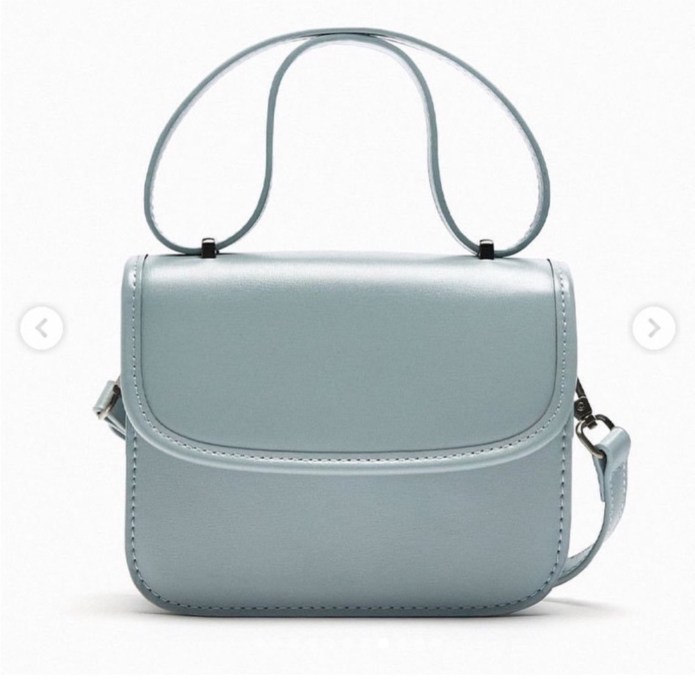 ZARA brand new stunning bag in light blue color - Picture 3 of 11